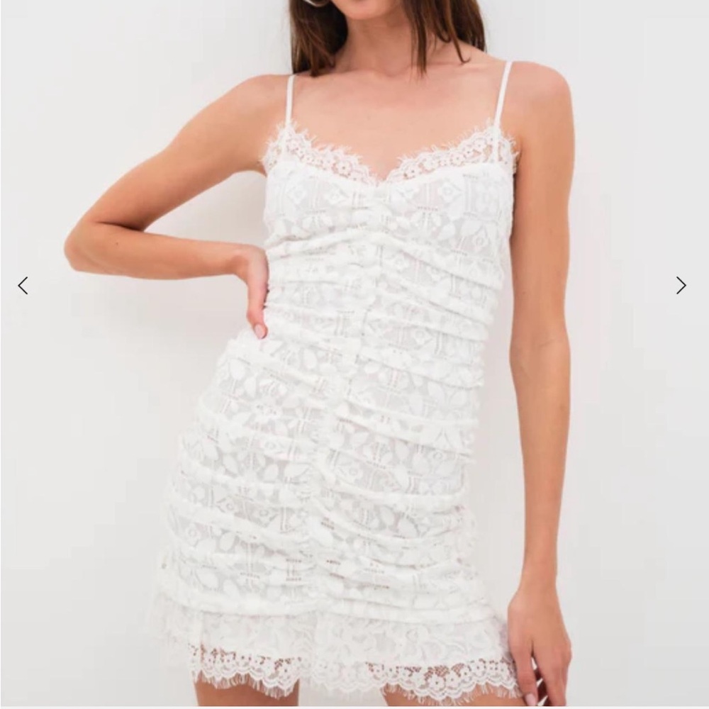 For Loves and lemons white lace dress.